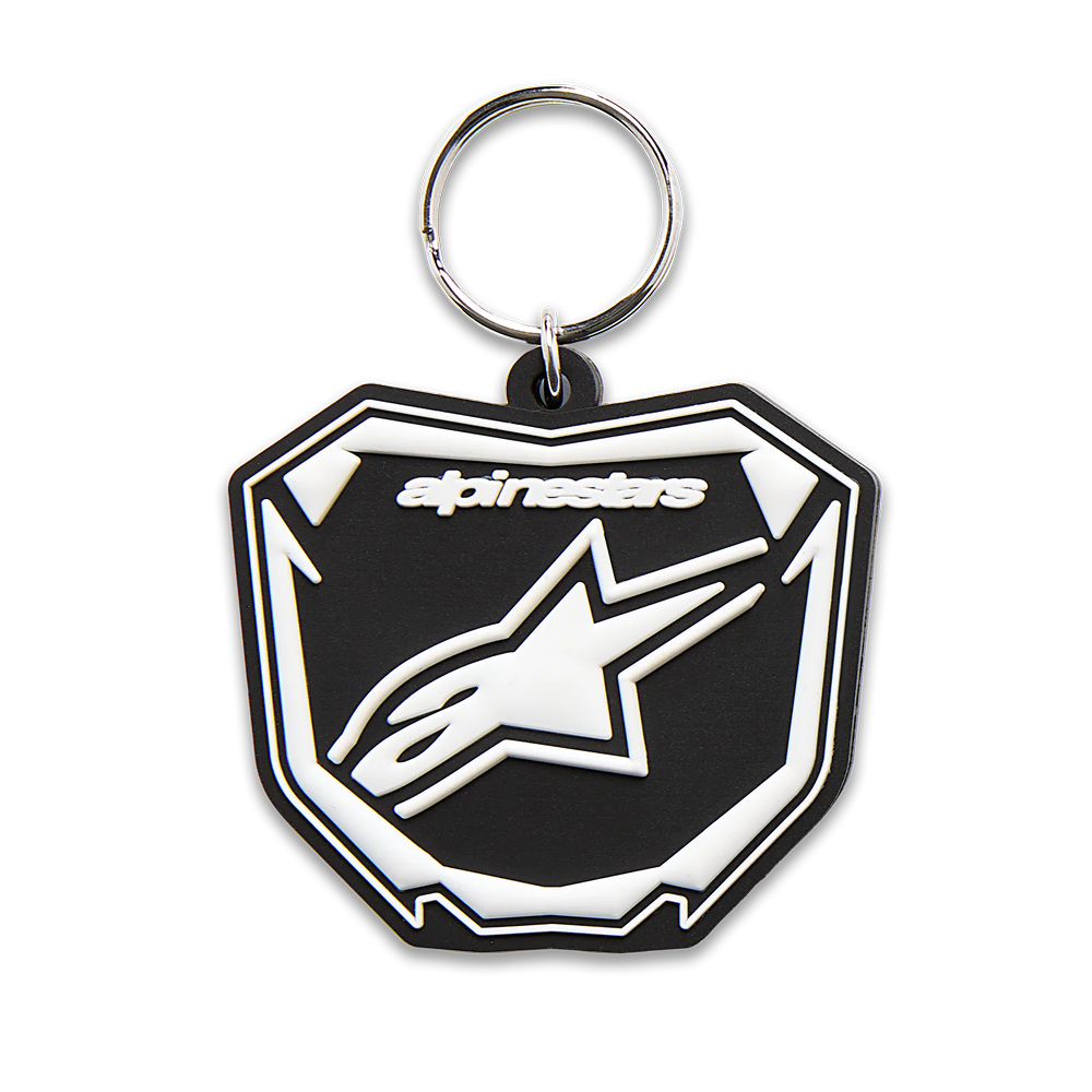 Plate Keyfob - Black White