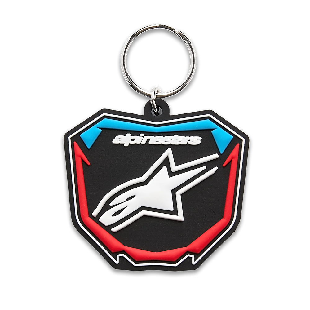 Plate Keyfob - Black Blue Red