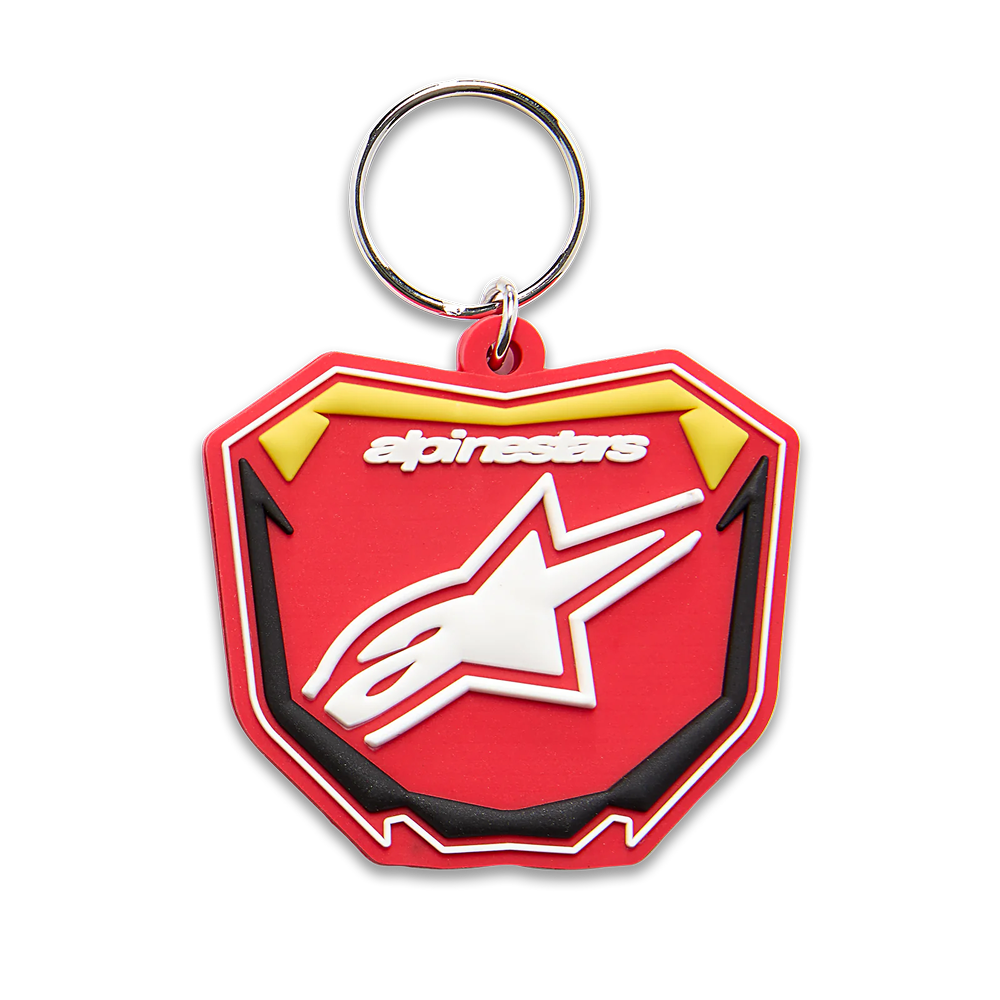 Plate Keyfob - Red Yellow Black