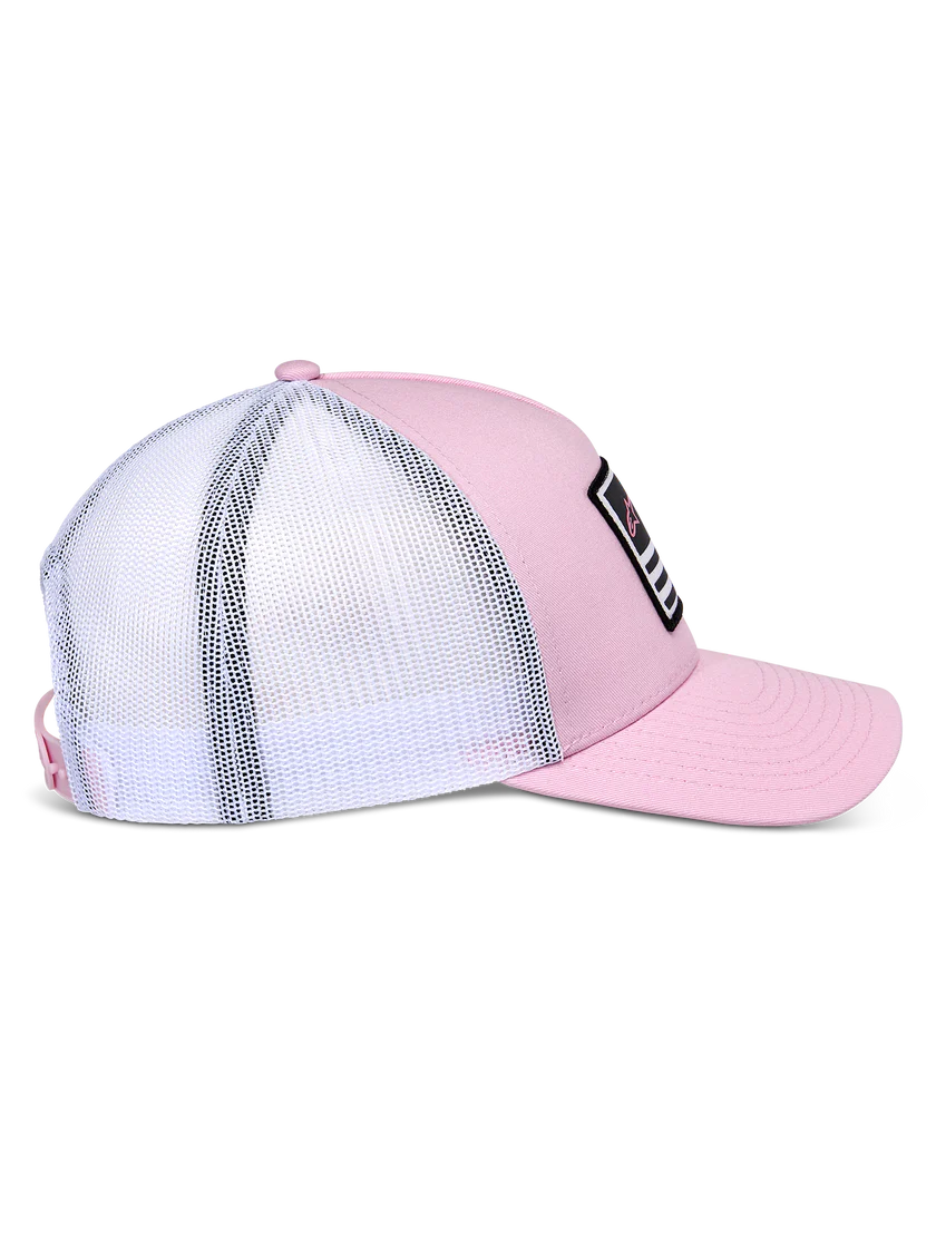 Flag Snapback Hat - Pink White